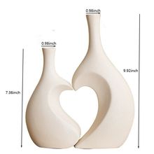 Woodside Home Living Heart Duo Vase Set for Flowers