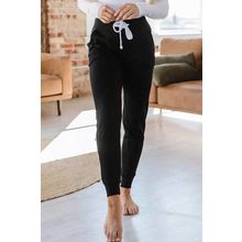 Black Drawstring Waist Pocketed Joggers