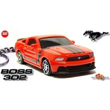 RARE KEYCHAIN ORANGE RED BLACK FORD MUSTANG BOSS Ltd Ed.