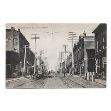 Postcard Canada Ontario Port Arthur now Thunder Bay Cumberland street scene 1907