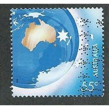 AUS 2008 55c 'AUSTRALIA FROM SPACE' FINE USED (EBID34-760)