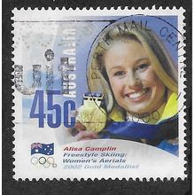 AUS 2002 45c 'WINTER OLYMPIC GOLD - CAMPLIN' FINE USED (EBID68-370)