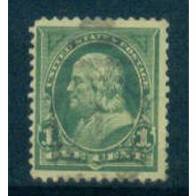 Used 279 1c Benjamin Franklin Just Clears M04218