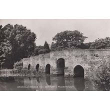 Stopham Bridge Pulborough 1950s Old Real Photo Postcard + Postmark Frank