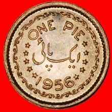 Ⰶ STAR & CRESCENT ERROR (1951-1957): PAKISTAN ★ 1 PIE 1956!★LOW START★NO RESERVE