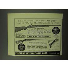 1951 F.I. Ad - F.N. Deluxe Mauser and Sako Mauser Rifle