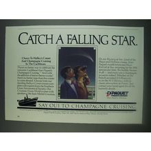 1985 Paquet French Cruises Ad - Catch a Falling Star