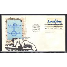 FDC Spectrum Covers 1927 18c Alcoholism (Cachet-U/A) Box0602