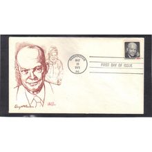 FDC Bazaar 1393 8c Eisenhower (Cachet-U/A) CV40556
