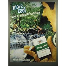 1968 Consulate cigarettes Advertisement - Move Cool Cool as a mountain stream