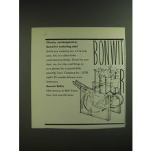 1974 Bonwit Teller Two's Company Lucite Watering Can Ad - Clearly contemporary