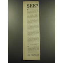 1949 CBS Television Ad - See?