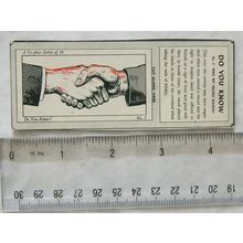 1962 Typhoo package card Do you Know No. 2 Why we Shake Hands?