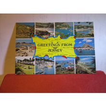 multiview, JERSEY, CHANNEL ISLES unused postcard by A C Gallie =