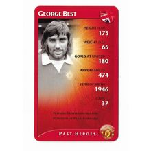 Top trumps GEORGE BEST Manchester United Past Heroes Soccer Card