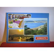 multiview, EXMOUTH, DEVON used postcard by E T W Dennis & Sons 1989 pm =