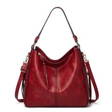 Handbags for Women Large Designer Ladies Hobo bag Bucket Purse Faux Leather Red
