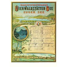 Dampfschifffahrt Vierwaldstatter Zugersee Switzerland Timetable Postcard