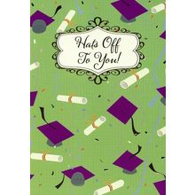 Hats Off To You - Graduation Greeting Card - 08816