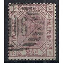 1877 SG141 2 1/2d Rosy-Mauve Plate 8 Good/Fine Used Check Letters "CI".