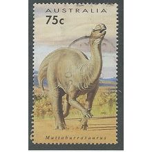 AUS 1993 75c 'PREHISTORIC ANIMALS- MUTTABURRASAURUS FINE USED (EBID40-284)