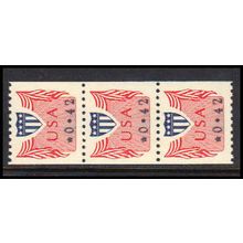 CVP31 42c Shield Very Fine MNH Dry Gum Strip of 3 PA5229