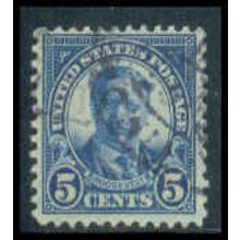 Used 637 5c Theodore Roosevelt Just Clears M09171