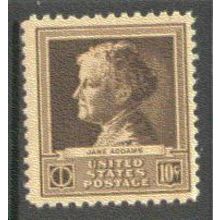878 10c Jane Addams Fine MNH GA0304
