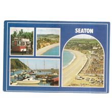 SEATON, Devon multi view unused postcard 1986 colourmaster PLC1882 =