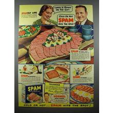 1941 Hormel SPAM Ad - Lunch Is Ready On the Dot