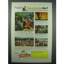 1953 Tucson Arizona Tourism Ad - Sunshine Quiz