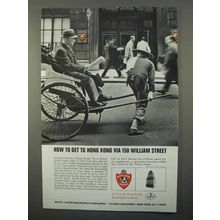 1966 Royal-Globe Insurance Ad - How to Get to Hong Kong
