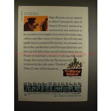 1967 The Dirty Dozen Movie Ad - Lee Marvin, E Borgnine!