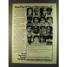 1980 Christian Children's Fund Ad - What If Were Yours