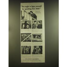 1939 Chas H. Fletcher Castoria Ad - You ought to hate yourself for spanking