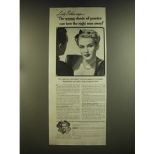1939 Lady Esther Powder Ad - Lady Esther says - the wrong shade of powder