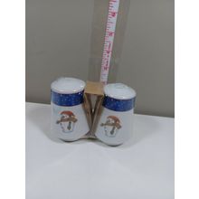 snowmen salt and pepper shakers sealed