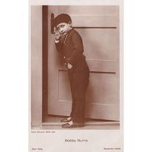 Bobby Burns Laurel & Hardy Child Film Star Old Postcard