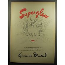 1952 Germaine Monteil Superglow Lipstick Ad - The new ultra-brilliant Lipstick