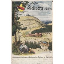 Feldbergturm Gasthaus German Gruss Aus Style Art Postcard