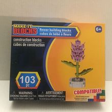 NEW Make It Blocks Pink Flower Building Blocks - 103 pieces