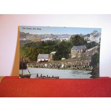 THE SANDS, NEW QUAY, DYFED WALES used antique postcard by Valentine =