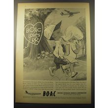 1960 BOAC British Overseas Airways Corporation Ad - BOAC loves RR