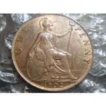 1902 Edward VII penny.