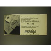 1961 Mosse Linens Advertisement - For your true love embroidered Handkerchiefs