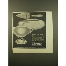 1961 Cartier Cheese Tray and Bowl Advertisement - Before or after dinner