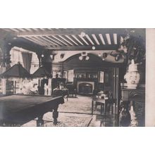 Billiards Room Alexton Hall Leicester Old Postcard