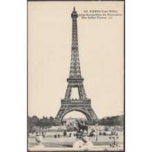 Tour Eiffel Prise des Jardins du Trocadéro, Paris, c.1910s - Cormault CPA LIP515