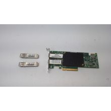Emulex LPE16002 Dual Port 16GB SFP+ FC HBA Fibre Channel Adapter P005947 w/2 SFP