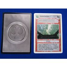 Star Wars 1997 Dagobah Decipher CCG W/B Card Grounded Starfighter LS
